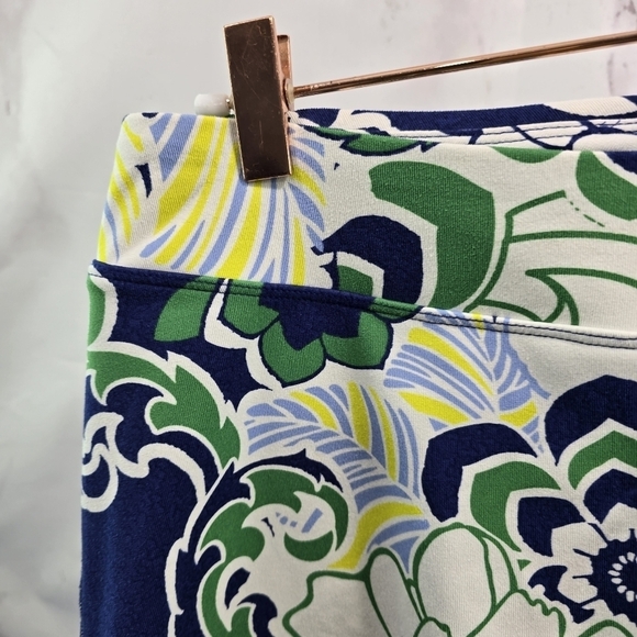 Title Nine Skirt Womens Small Blue White Stretch Mini Short Dream Lined Skort - Picture 2 of 11